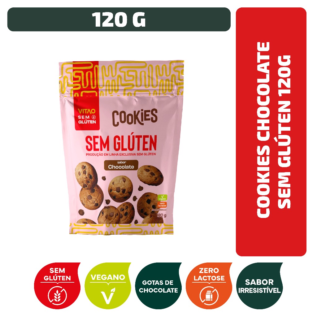 Cookies Chocolate Sem Glúten 120 g