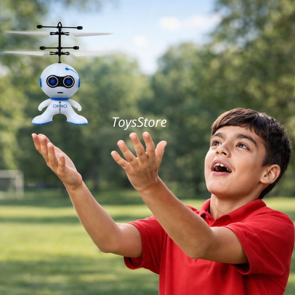 Robô drone astronauta Brinquedo helicoptero Voador Infravermelho