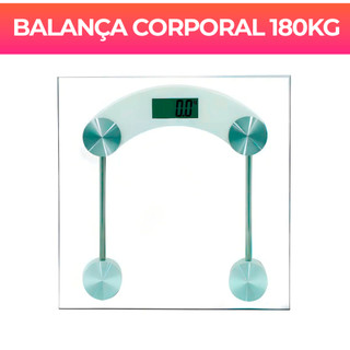 Balança Corporal Transparente Quadrada Digital Até 180kg Com Vidro Temperado Premium - Ol…