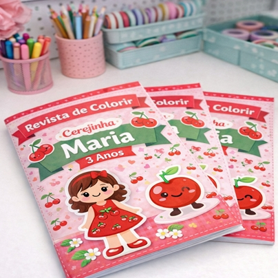 Lembrancinha Livrinho para Colorir Personalizado QUALQUER Tema - Envio em 24hs - Para festa