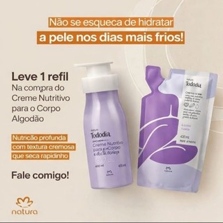 Kit Natura Hidratante + Refil Algodão