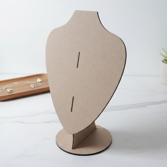 KITs 2 4 6 8 Expositor de Colar em MDF Busto para Joias e Semijoias Suporte Organizador de Balcão e Vitrine