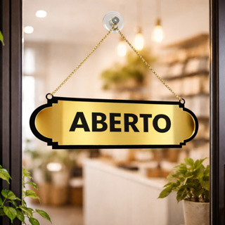 Placa Aberto Fechado Acrílico Decorativo Sinalização Loja Empresa em Oferta na Shopee