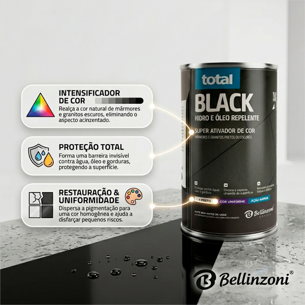 Total Black Bellinzoni 500ml | 900ml Ativador De Cor Nero Marquina em Oferta na Shopee