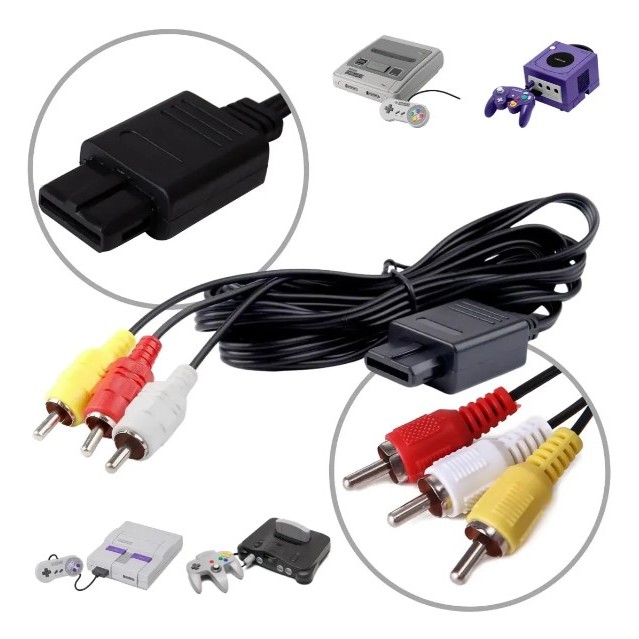 Cabo AV RCA Super Nintendo Tipo Snes Áudio Vídeo