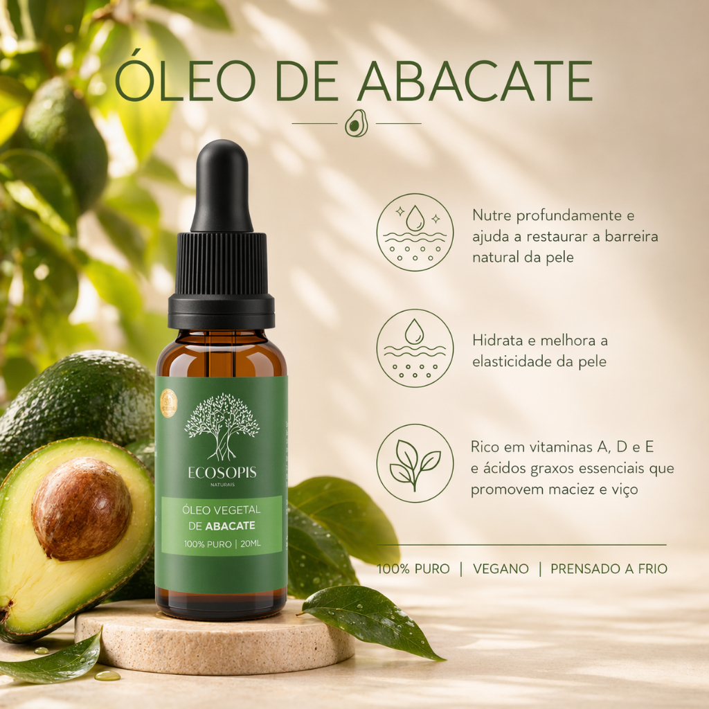Oleo Vegetal de Abacate 100% puro