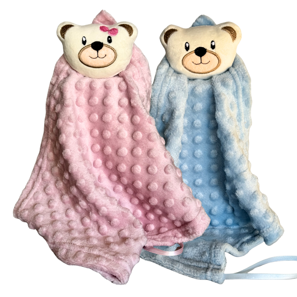 Naninha de Bebê com Prendedor de Chupeta | Super Macia | Antialérgica | Conforto e Segurança