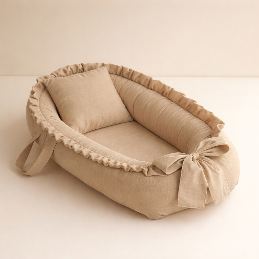 Ninho Redutor de Berço Para Bebe Menino Menina com Almofada Enxoval Caqui em Oferta na Shopee