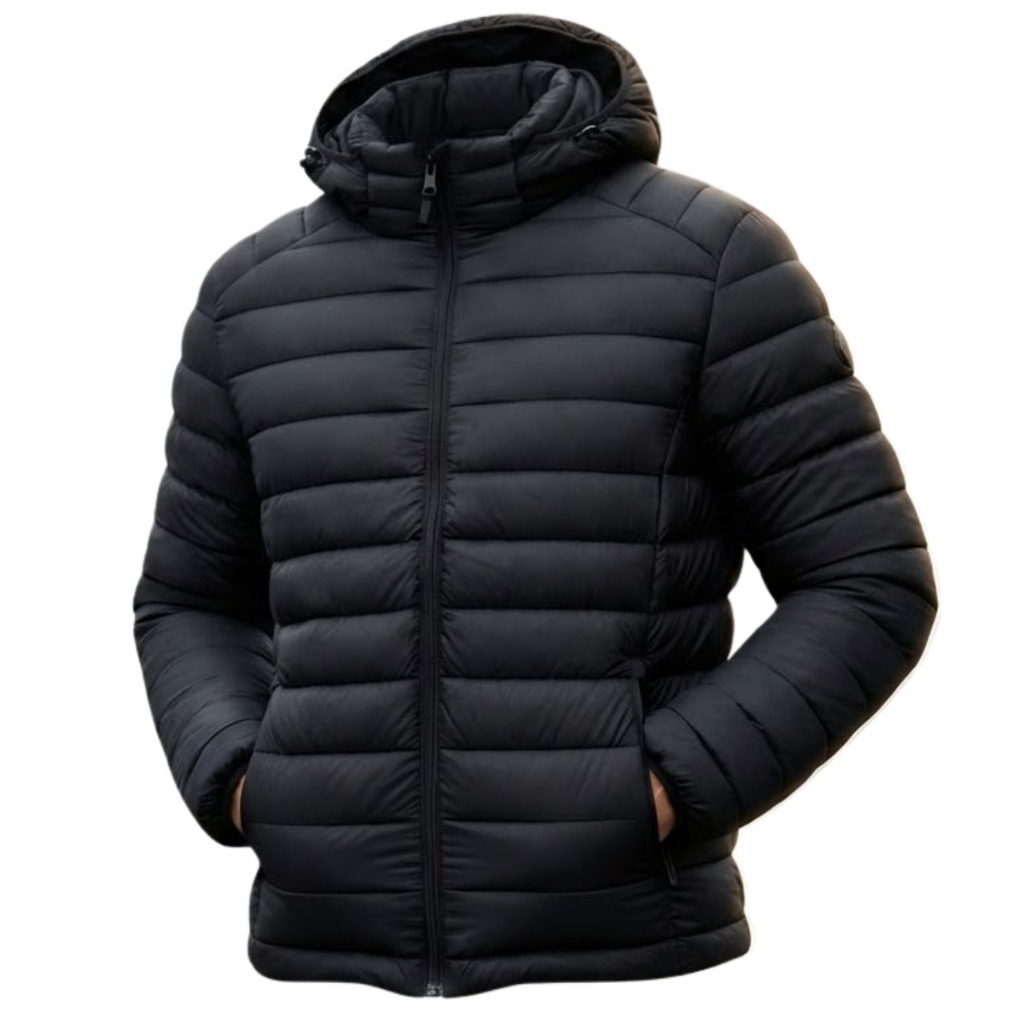 Jaqueta Puffer Bobojaco Masculina Capuz Removível | Inverno Quente e Estilosa