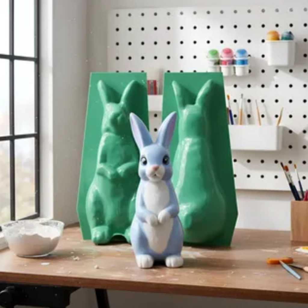 Molde Forma Artesanato de Gesso Coelho Grande 43x17 1.0mm em Oferta na Shopee