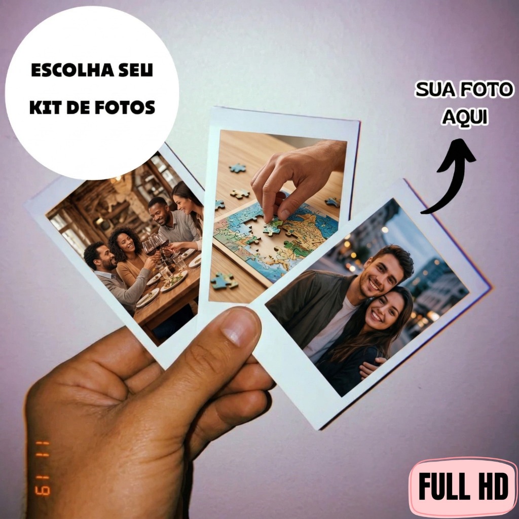 Kit Mini Fotos Personalizadas Full HD - Presente Envio Rápido