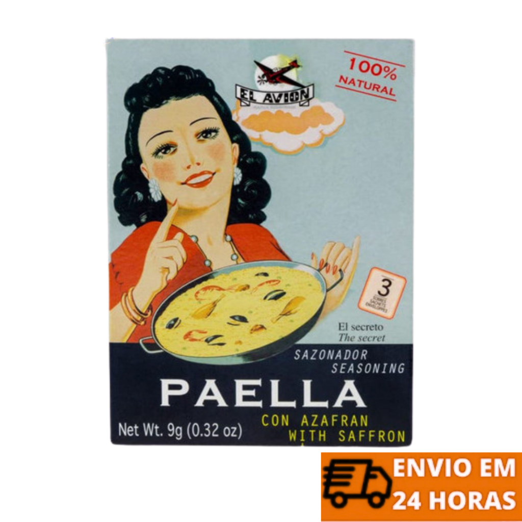 Tempero para Paella Com Açafrão Espanhol El Avion 9g