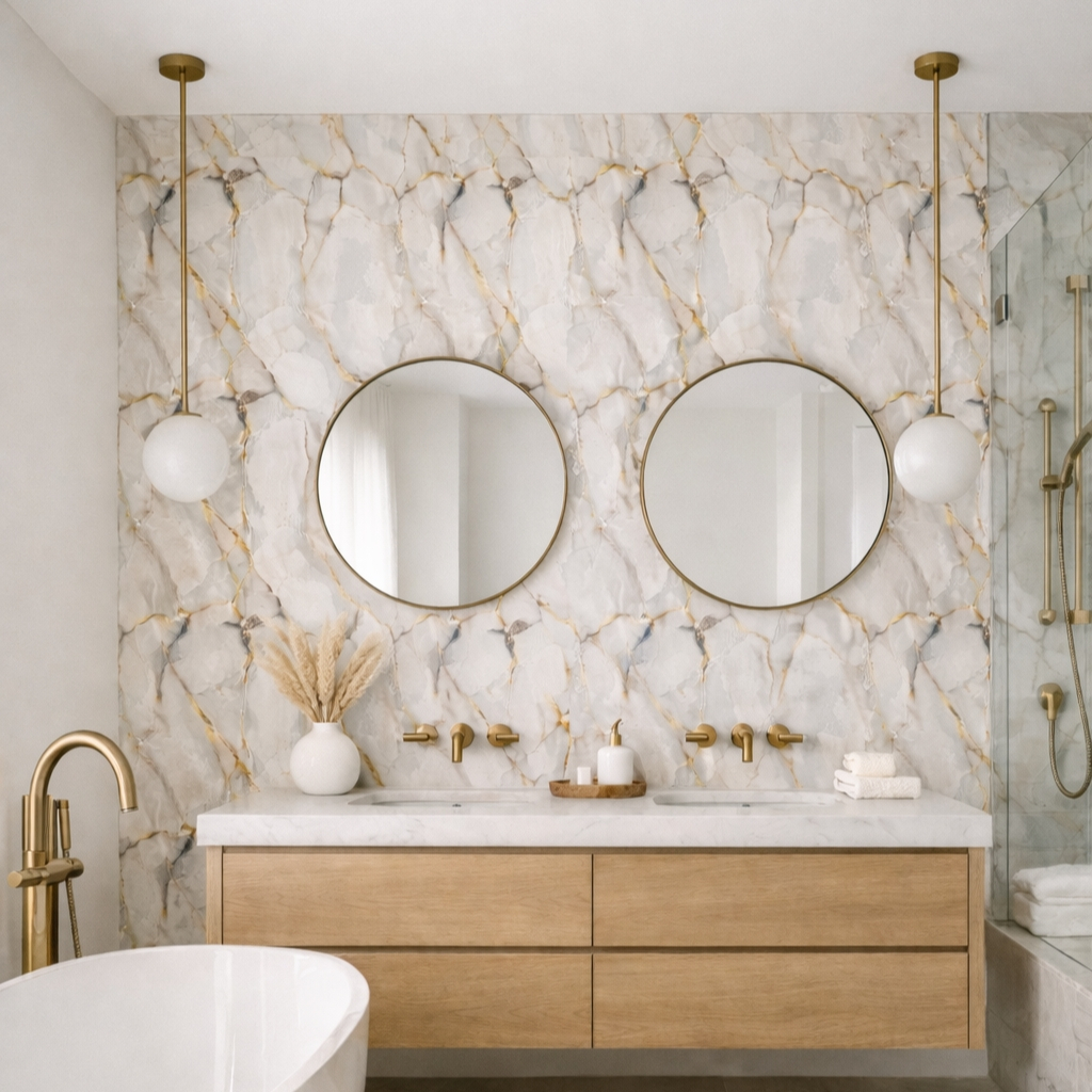 Papel de Parede Adesivo Autocolante Mármore Vinílico Lavável Cozinha Quarto em Oferta na Shopee