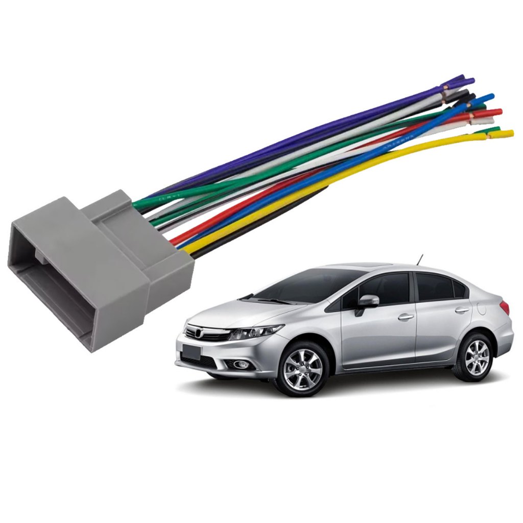 Chicote Conector Adaptador Honda City New Fit CRV Civic G9 2012 a 2016