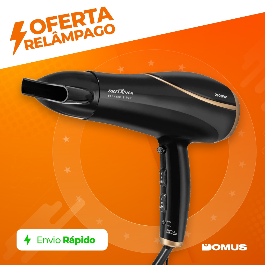 Secador de Cabelo Britânia Bivolt 2100W