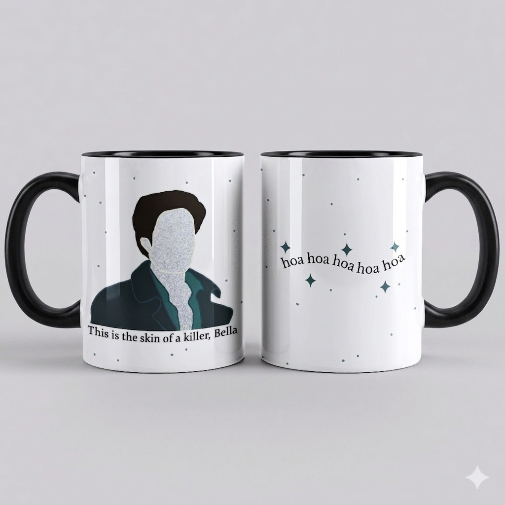 Caneca Porcelana Literátia Twilight Crepusculo Edward Cullen  brilhante