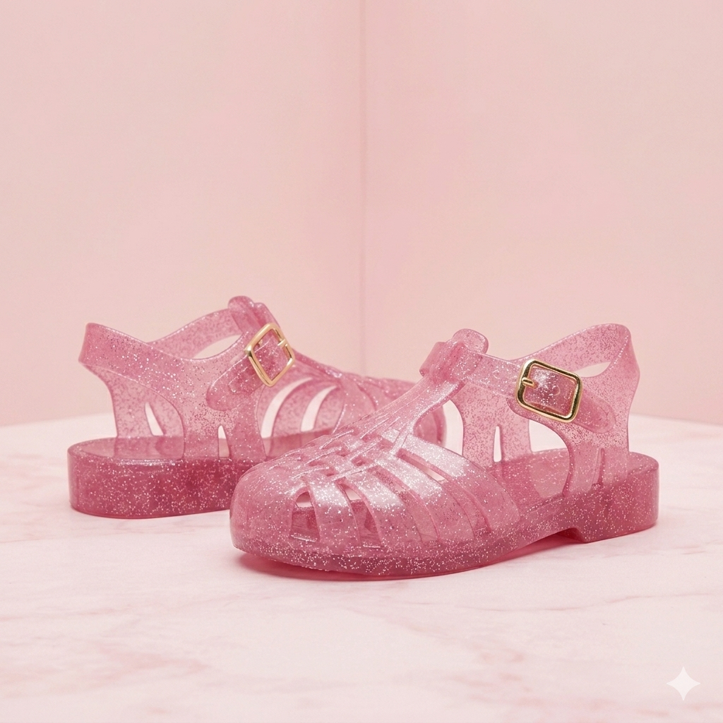 Sandália Xereta Bebê Infantil Menina Antiderrapante Leve Confortável Glitter — imagem 2 de 2