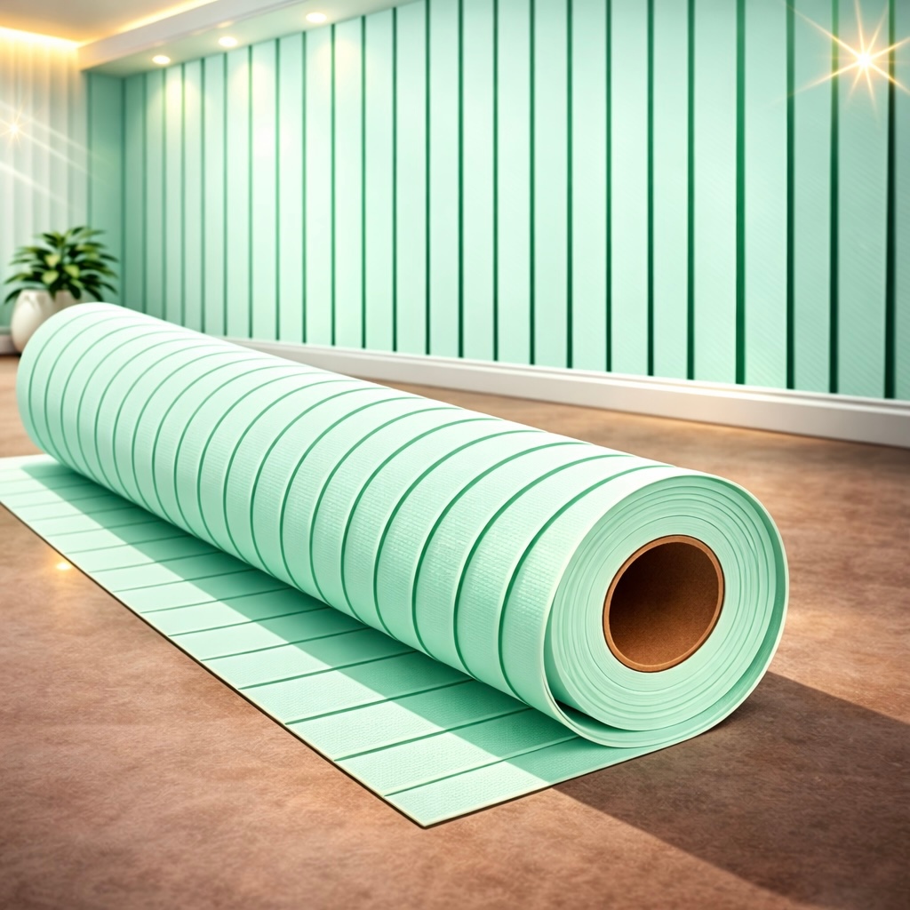 Papel de Parede Ripado Verde Sage 3D Autoadesivo Vinílico | Revestimento Decorativo Parede Sala Quarto Verde Claro