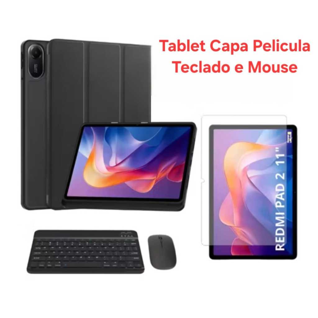 Tablet  Xiaomi Redmi Pad II (2025)  Capa + Película +Teclado + Mouse
