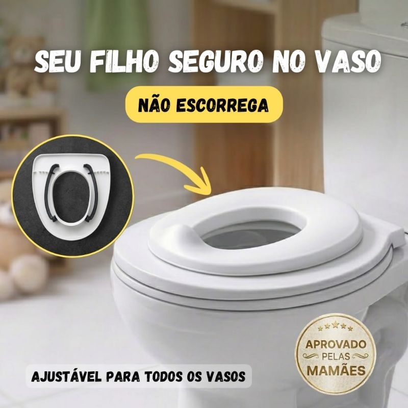 Assento Redutor Infantil  com Trava Ajustável Antiderrapante Encaixe firme