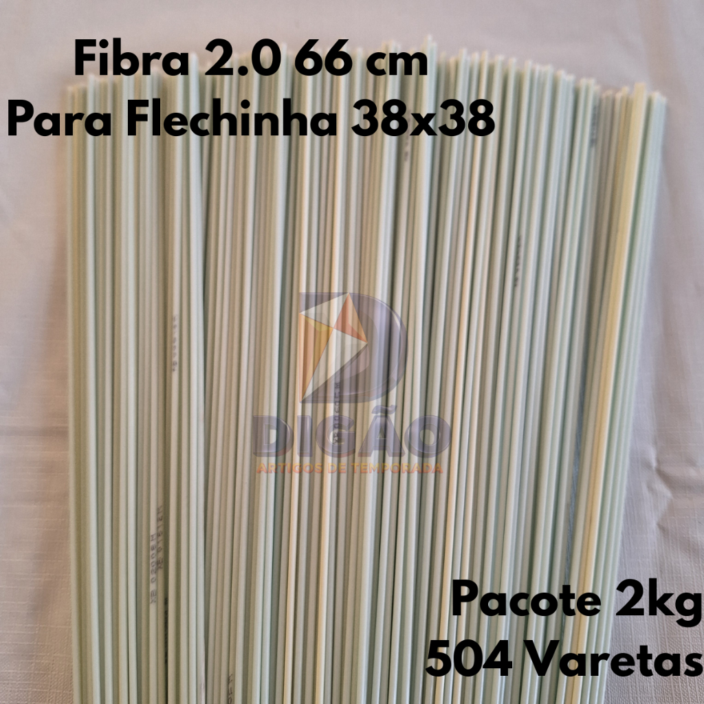 Vareta fibra 66cm 2.0 2kgs Pipa Raia Flechinha Baratão Veloster