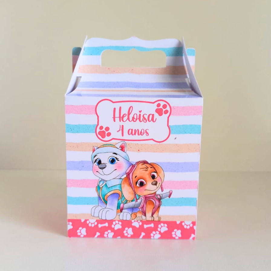 Maletinha Skye e Everest Personalizada Nome e Idade / Patrulha Canina / Decoração / Lembrancinha de Festa / Aniversário