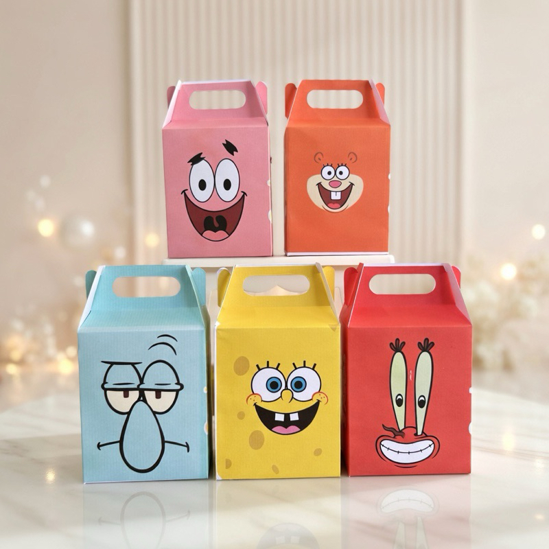 Caixa MALETINHA  BOB ESPONJA | Caixa Personalizada Com Nome | Mimos Aniversário Lembrancinhas Personalizados Kit Festa