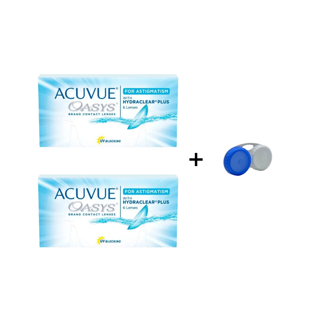 Lente de Contato Acuvue Oasys Tórica Astigmatismo Johnson 2 Caixas Com Grau + Estojo Brinde / Informar os graus no chat
