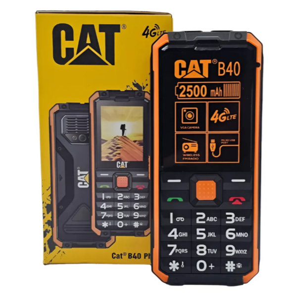 Celular para idoso Cat B40 Built For It / 4G LTE / 2.4" / 2500Mah / Camera / FM Radio - Preto