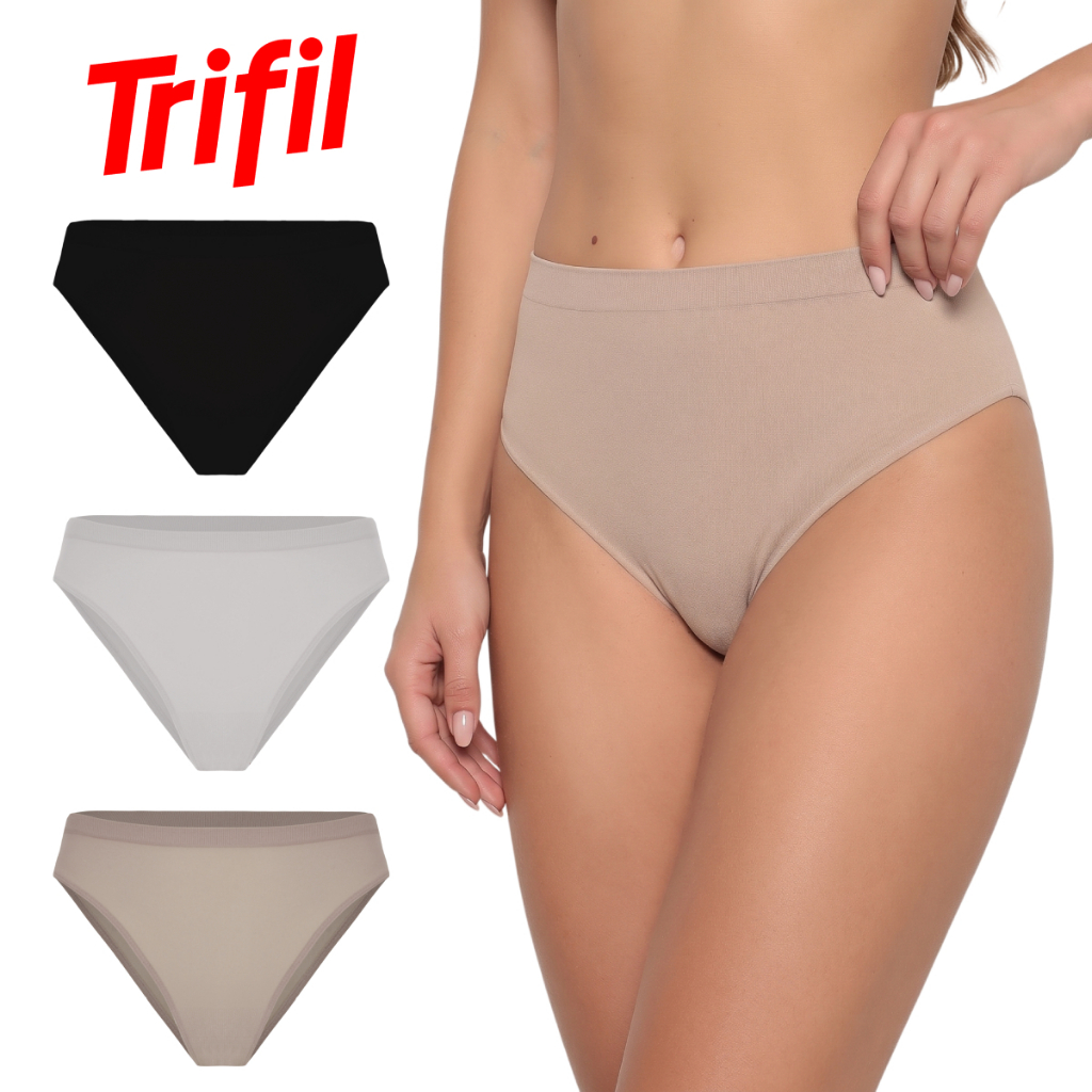 Kit 2 Calcinha Biquíni Trifil Original Cintura Alta Sem Costura Sortida Feminina 1971 em Oferta na Shopee