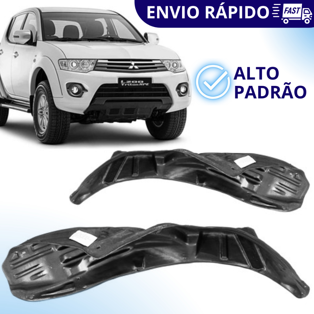 Parabarro Traseiro Triton 2007 a 2016 Direito ou Esquerdo ou Par Molde Original Mitsubishi