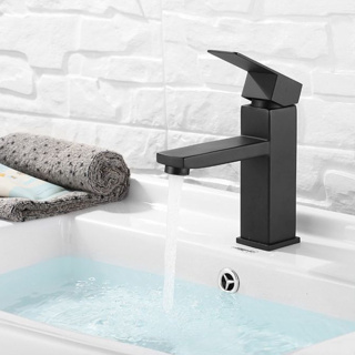 Prata/Preto Banheiro Inox Monocomando Moderna Luxo 1/4 De Volta Cromo Premium Torneira Banheiro Inox em Oferta na Shopee