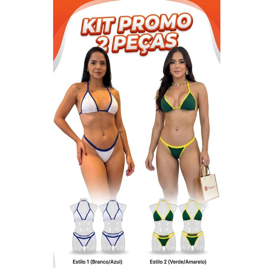 Kit Biquíni Barato Levanta Bumbum Tendência Barato Verão Forrado Conjunto Fio Dental Praia Modelador Lançamento Instagra