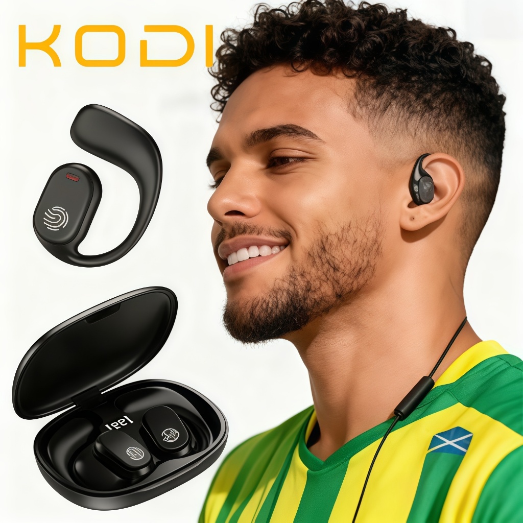 Fone de Ouvido com Condução Óssea Bluetooth 5.3 - Sem Fio, Clip Digital e Redução de Ruído -B8