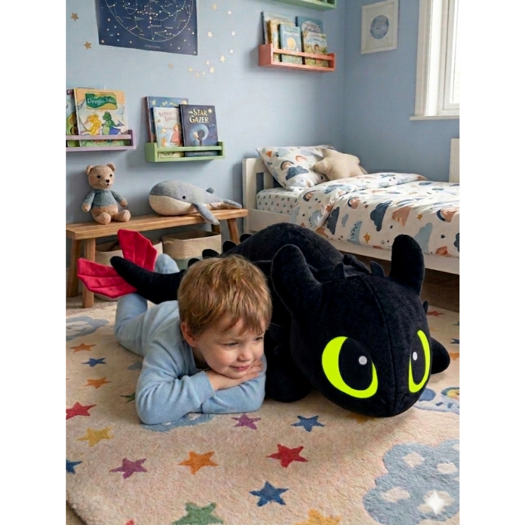 Travesseiro De Corpo Banguela Dragão Xuxão Gigante 1.10m