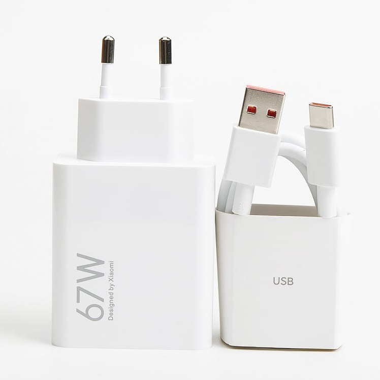 Carregador Rápido 67W Fonte e Cabo Tipo C 6A Carga Ultra Rápida Compatível Com Xiaomi