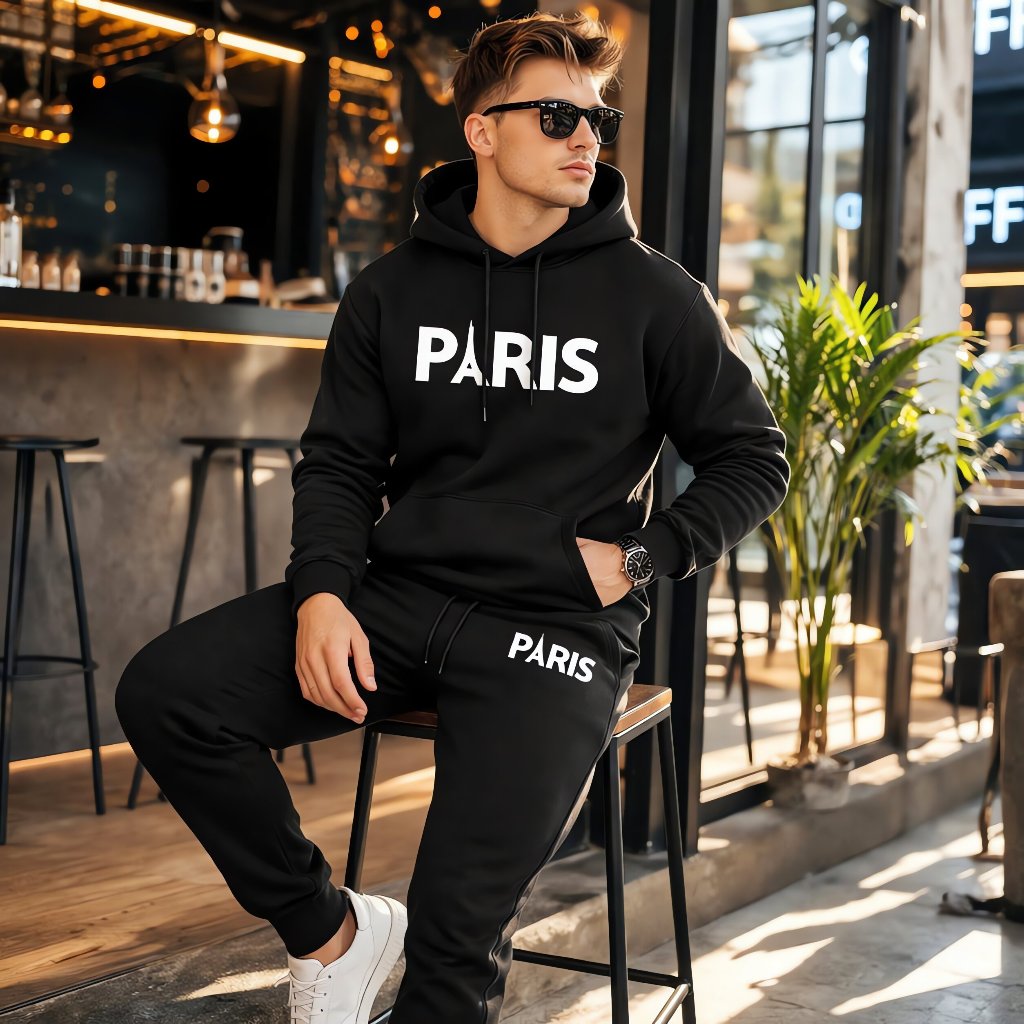 Conjunto Blusa Calça Paris Moletom Masculino Kit Premiun
