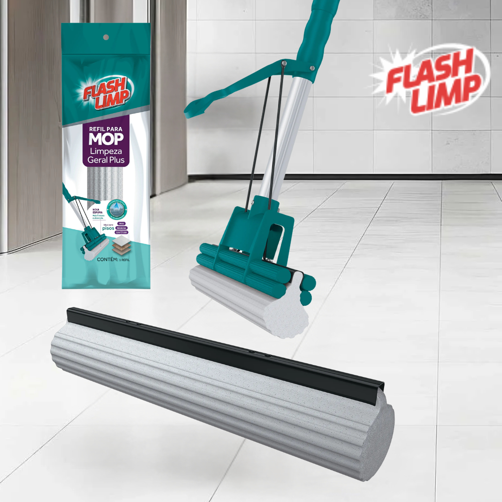 Refil Mop Flash Limp Limpeza Poeira Casa Escritório Piso Janela Sujeira Poeira Piso Madeira RMOP7671