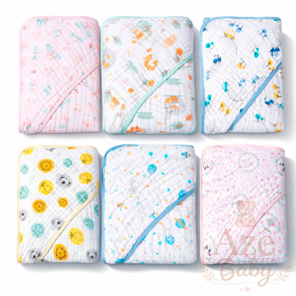 Toalhas de Banho Fralda Soft Dupla Camada com Capuz Bebê Infantil