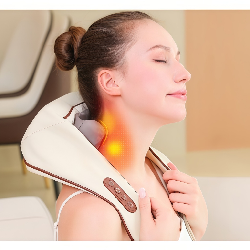 Massageador Elétrico Profissional - Alívio para Costas, Pescoço e Ombro com Compressa Térmica-H10