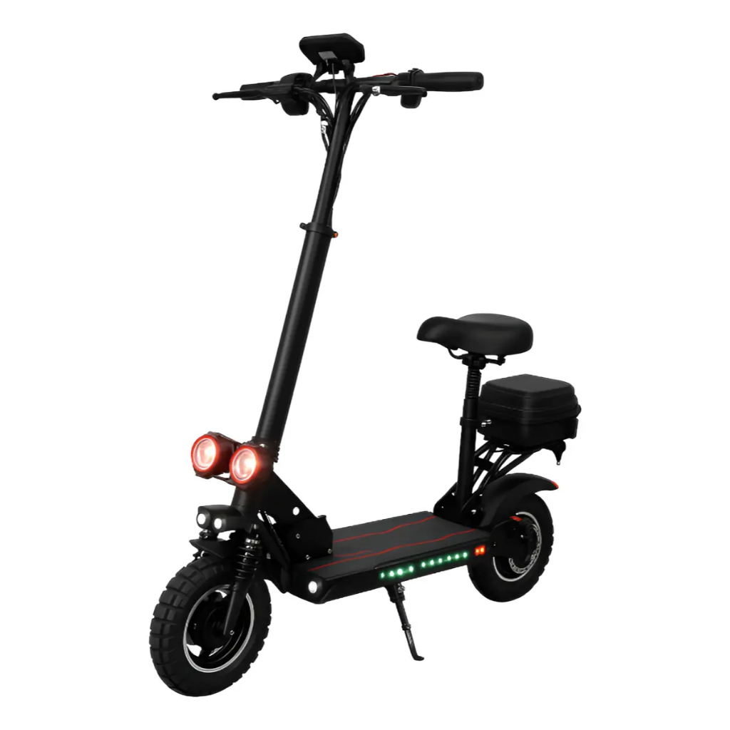 Patinete Elétrico Com Alarme Baú E Assento 500w 48v 35km/h Preto