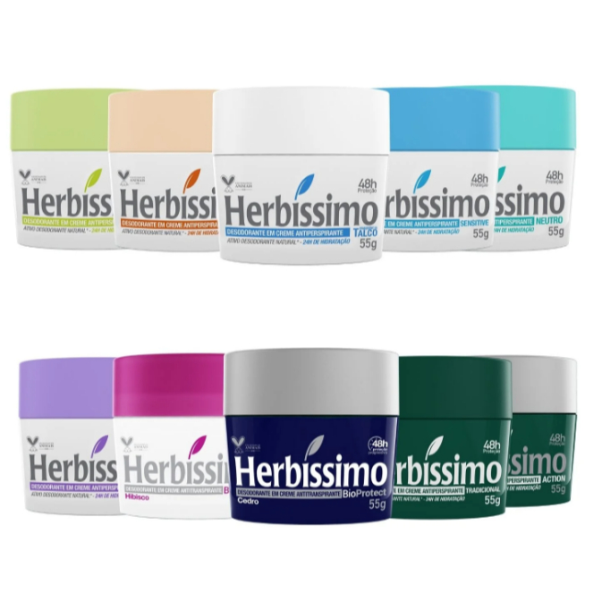 Herbissimo Desodorante Antitranspirante Em Creme 48H de Proteção 55g