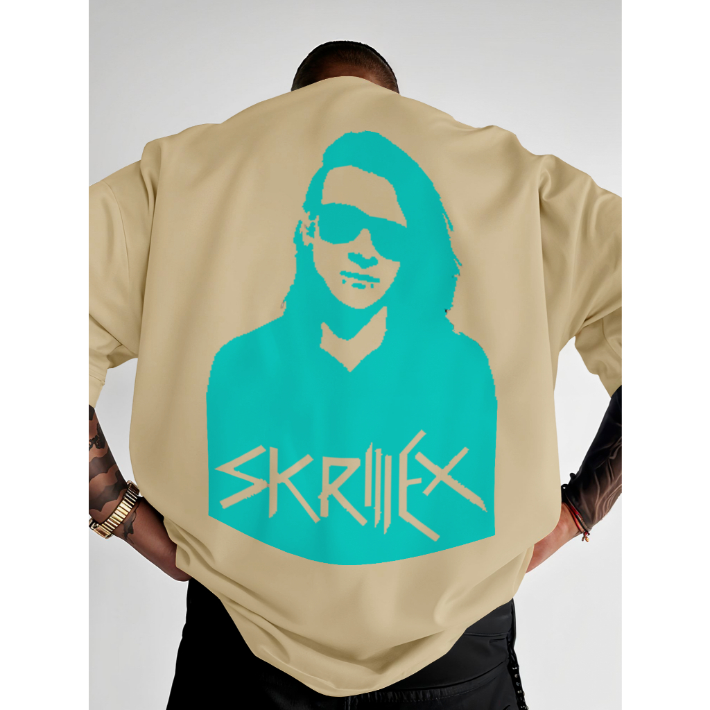 Camiseta Básica Music Estampa DJ Skrillex Unissex Ref4823