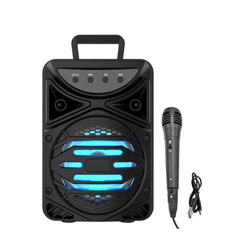Caixa de Som Portátil Com / Sem Microfone Karaoke Bluetooth Rádio FM PenDrive SD 1200mAh HSY-1403