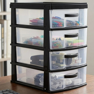 Gaveteiro Organizador de Mesa 2 3 4 Gavetas Armário Multiuso em Plástico Reforçado em Oferta na Shopee