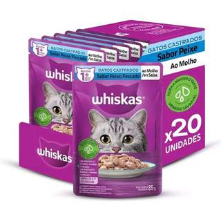 Caixa 20Un Sachê Premier Gourmet Gatos Castrados Sabor Atum e Arroz Integral 70g
