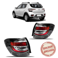 Lanterna Sandero Stepway 2020 A 2025 Canto Fumê C/Led