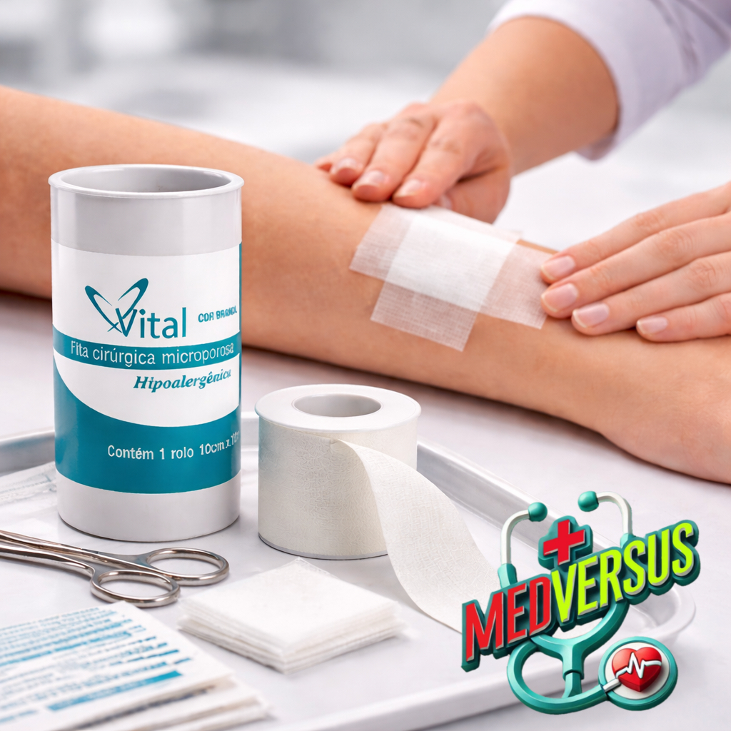 Fita Micropore Branca 10cmx10m Hipoalergênica, Respirável, para Curativos