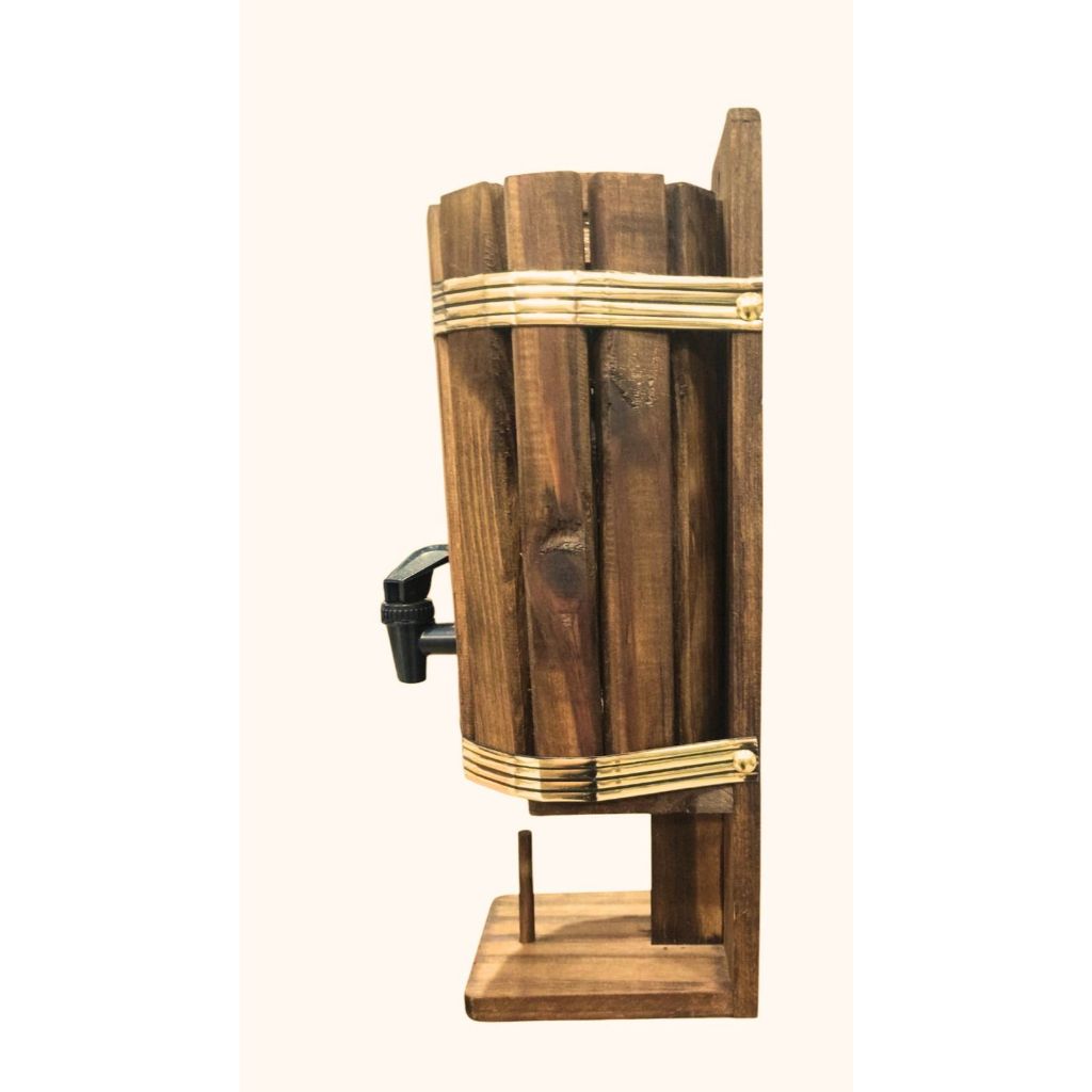 Pingometro Madeira Barril 1L Cachaça Pinga Bebidas