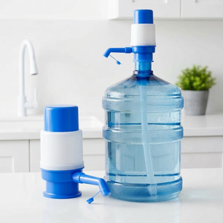 Bomba Manual Para Galão Garrafão Água 10L 20L Pressão Bico Antirrespingo Tampa Higiênica Universal
